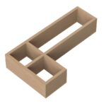 L-Shaped Bamboo Drawer Organiser