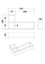 L-Shaped Bamboo Drawer Organiser - Image 3
