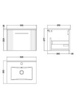 500mm Wall Hung Single Drawer Vanity & Basin 2 - Image 3