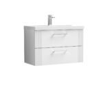 800mm Wall Hung 2 Drawer Vanity & Basin 1