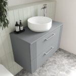 800mm Wall Hung Single Drawer Vanity & Worktop - Image 2