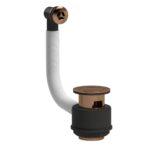 Stone Basin Waste With Brass Overflow - Brushed Bronze