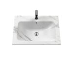 600mm Wall Hung 1-Drawer Unit & Stone Basin 1TH - Image 2