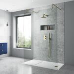 1100mm Wetroom Screen With Support Bar - Image 3