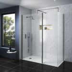 Wetroom Screen 1000x1850x8mm - Brushed Pewter - Image 2