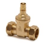 VGLM brass L/S gate valve 22mm - BS5154