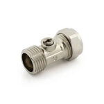 ISO valve 15mm x 1/2 flat faced CP