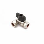 QQHL tee iso valve 15mm CP f/bore+lever
