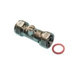 QS service valve strt 22mm x 3/4" chrome