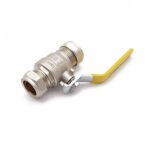 QLC yellow lever ball vlv PN25 22mm CxC WRAS