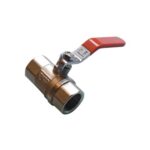 QLF red lever ball valve PN25 1/2" FxF WRAS