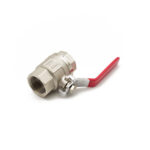 QLF red lever ball valve PN25 1" FxF WRAS