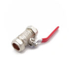 Economy red lever ball valve 22mm