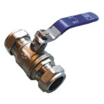 QLF blue lever ball valve PN25 1/2"FxF WRAS