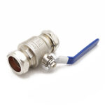 QLC blue lever ball valve PN25 35mm CxC WRAS