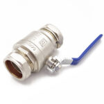 QLC blue lever ball valve PN25 42mm CxC WRAS