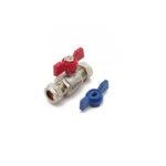 T-bar valve 15mm red and blue handles WRAS