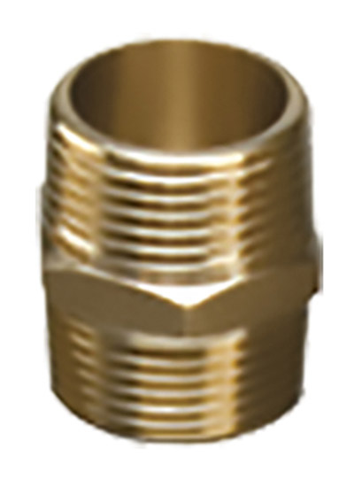 10070841-1.jpg BF280 brass hexagonal nipple 2" - Image 1