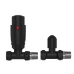 Pro Plus Straight TRV with Lockshield 15mm - All Black