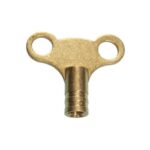 Brass vent key for radiator - clock type
