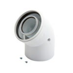 Baxi/Main/Pott Flue Bend 135 Degree inc Fixing Screws