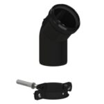 Vaillant Elbow 45 Deg DN60(2 Pieces) Black