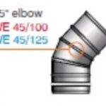 Grant Elbow 45 Degree 125mm Orange