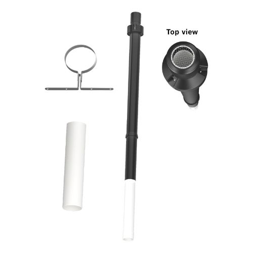 10803301-1.jpg Worcester Vertical Flue Kit 110/160 Black - Image 1