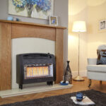 Flavel Strata Radiant Gas Fire Brown Electronic