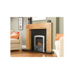 Flavel Caress Slimline Manual Control Gas Fire Traditional Chrome/Coal