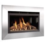 Flavel Jazz HE Gas Fire Black Back & Silver Trim