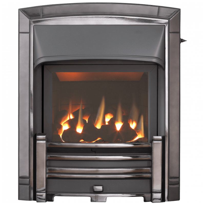 Product image for SKU 109941BN Valor Masquerade Slimline Homeflame Inset Fire Black/Nickel - Image 1