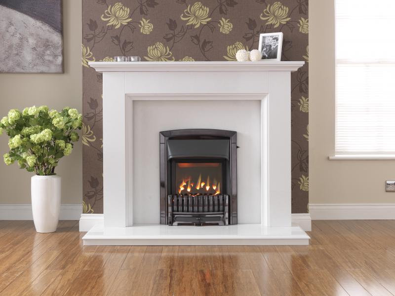 Product image for SKU 109942BN Valor Excelsior Slimline Convector Inset Fire Black Nickel - Image 1