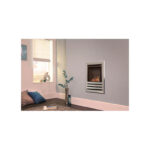 Flavel Windsor Contemporary HE Wall Mounted Fire Manual Coal Silver