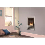 Flavel Windsor Contemporary HE Wall Mounted Fire Manual Pebble Silver