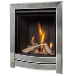 Flavel Romance Inset Gas Fire Remote Control Logs Black Nickel Black