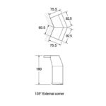 Smiths Sureline 135 Degree External Corner