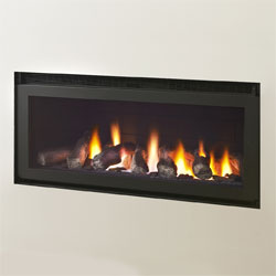 Product image for SKU 115514BG Crystal Denver Trimless With Black Gloss Interior Logs - Image 1