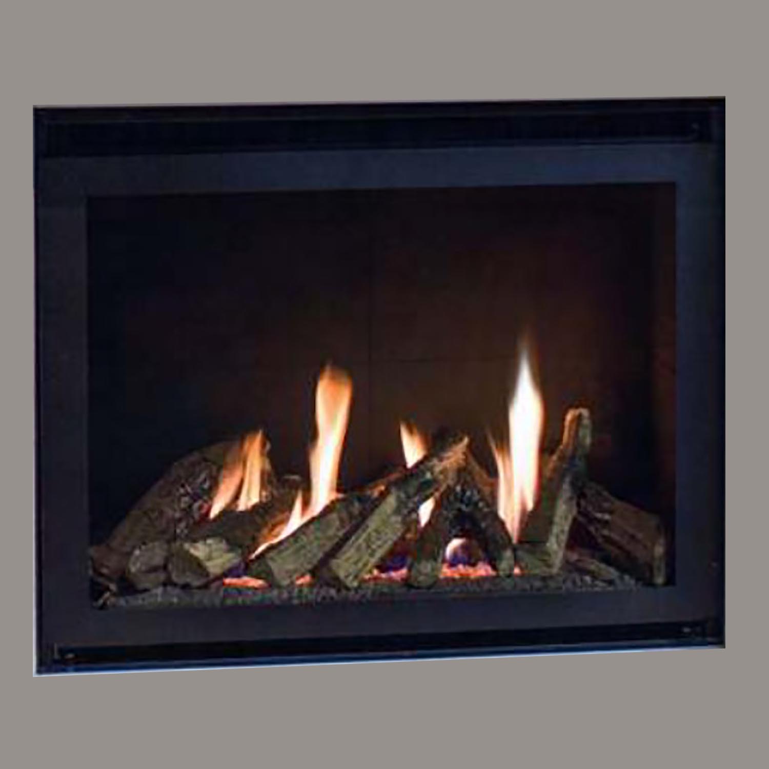 Product image for SKU 115525CM Crystal Tulsa Brushed Trim With Cream Plain Interior Logs - Image 1