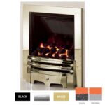 Crystal Diamond Inset Gas Fire Coal MC Brass Frame/Grace Fret