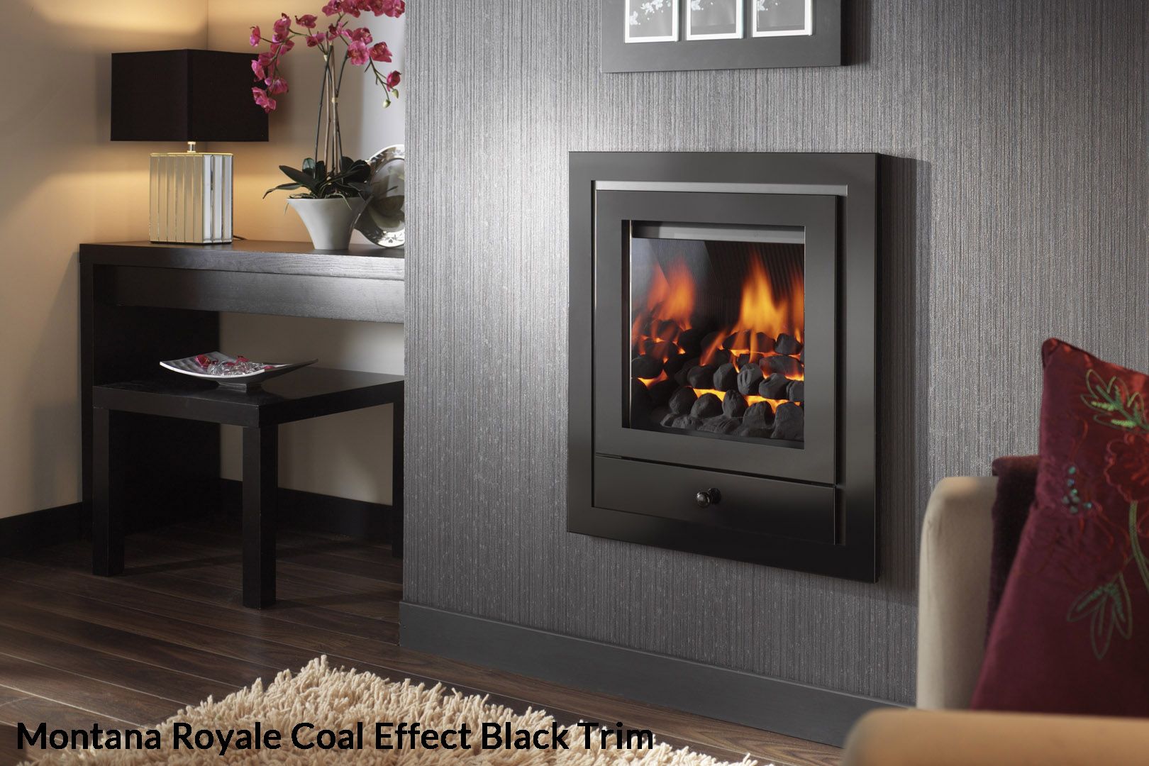 Product image for SKU 116723BK Crystal Montana HE Fire RC Black Trim Black Grace Fret - Image 1