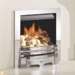 Crystal Gem Inset Gas Fire Pebble/Chrome Sides Engine Only