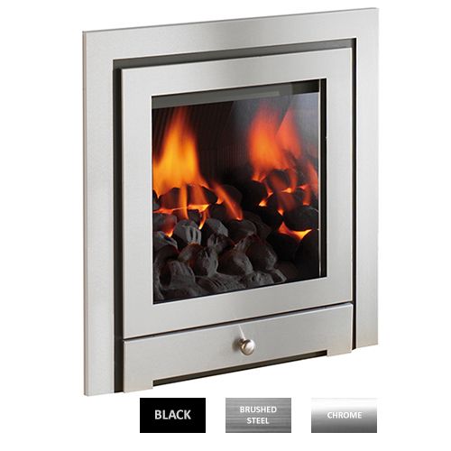 116771BK-1.jpg Crystal Gem Royale 3 Sided Gas Fire Black - Image 1