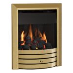 Crystal Gem Royale 4 Sided Gas Fire Brass Coal/Chrome Sides