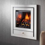 Crystal Gem Royale 4 Sided Gas Fire Brushed Steel Coal