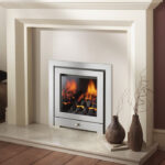 Crystal Royale 3 Sided Remote Control Fire Graphite Grey