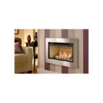 Crystal Boston CF1 Inset Fire RC Pebble Cream Inter Chrome Trim