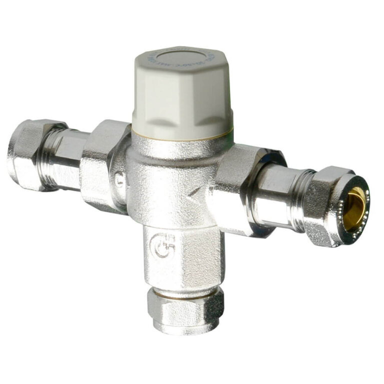 Product image for SKU 117256 Honeywell TMV3 Valve 15mm With 4 Inch T/Pieces - Image 1