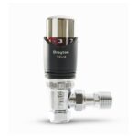 Drayton TRV4 15mm Angle Valve & LS Anthracite With Chrome Cap