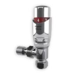 Drayton Chrome TRV4 15mm Angled With Lockshield